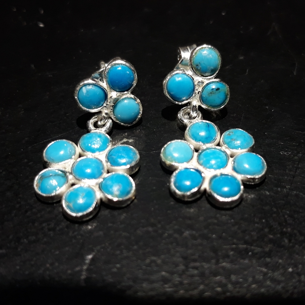 Natural Mojave Turquoise Earrings h5